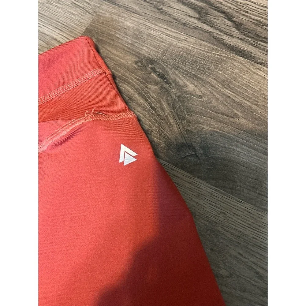 Cali Sport Women's High Rise Biker Shorts Orange Size S Stretch Athleisure